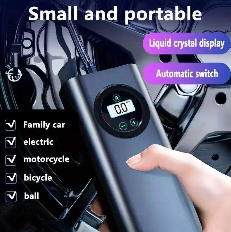 Car Tire Inflator Cordless and Rechargeable